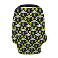 Green Alien UFO Space Print Baby Seat Cover