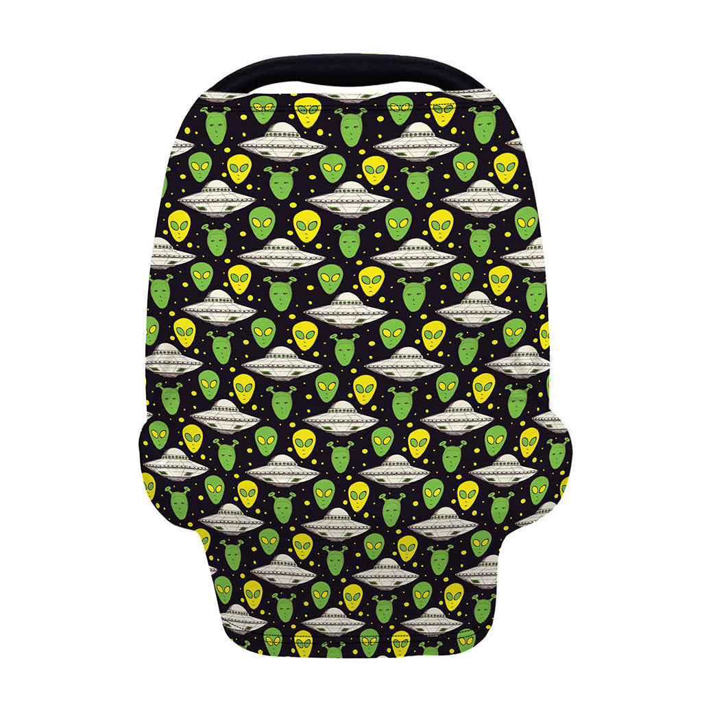 Green Alien UFO Space Print Baby Seat Cover