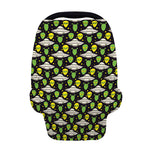 Green Alien UFO Space Print Baby Seat Cover