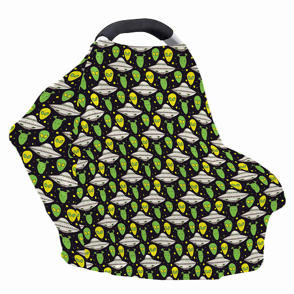 Green Alien UFO Space Print Baby Seat Cover