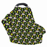 Green Alien UFO Space Print Baby Seat Cover