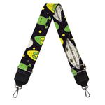 Green Alien UFO Space Print Bag Strap