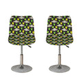 Green Alien UFO Space Print Bar Stool Covers