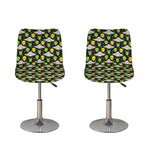 Green Alien UFO Space Print Bar Stool Covers