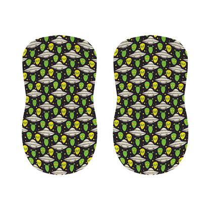 Green Alien UFO Space Print Bar Stool Covers