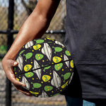Green Alien UFO Space Print Basketball