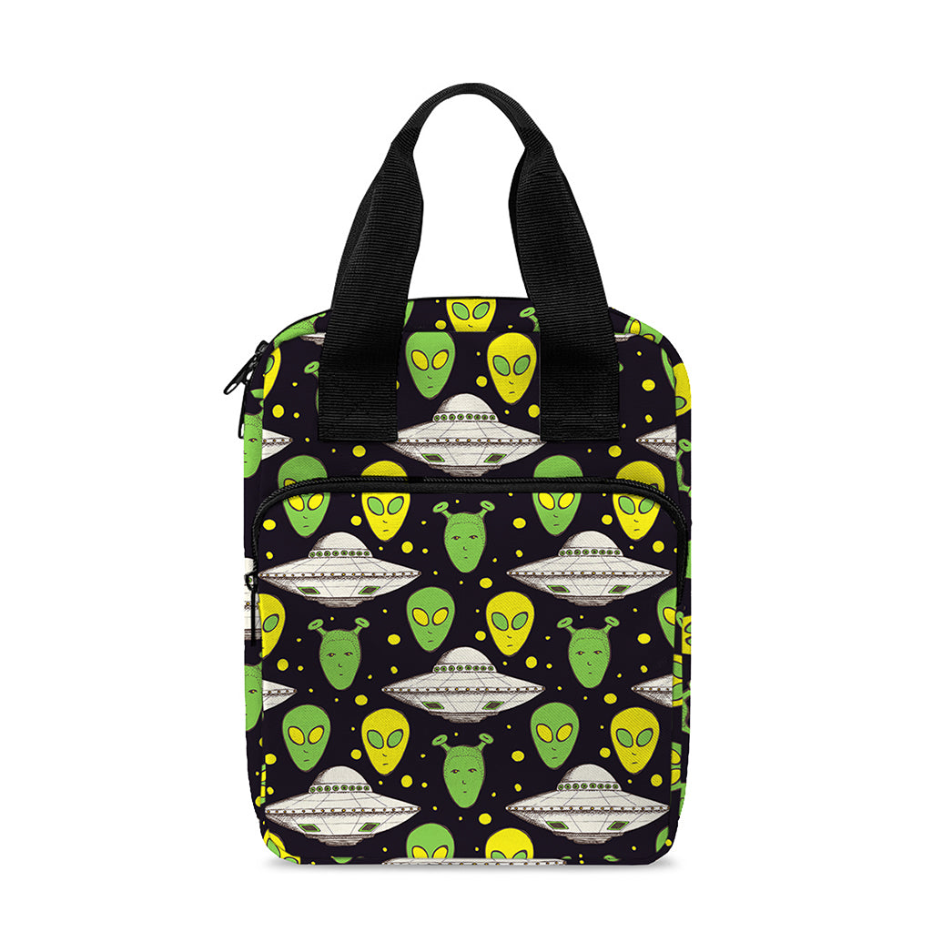 Green Alien UFO Space Print Bible Tote Bag