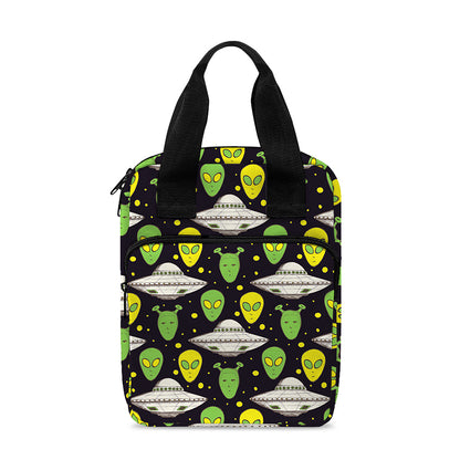 Green Alien UFO Space Print Bible Tote Bag