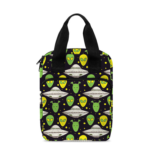 Green Alien UFO Space Print Bible Tote Bag