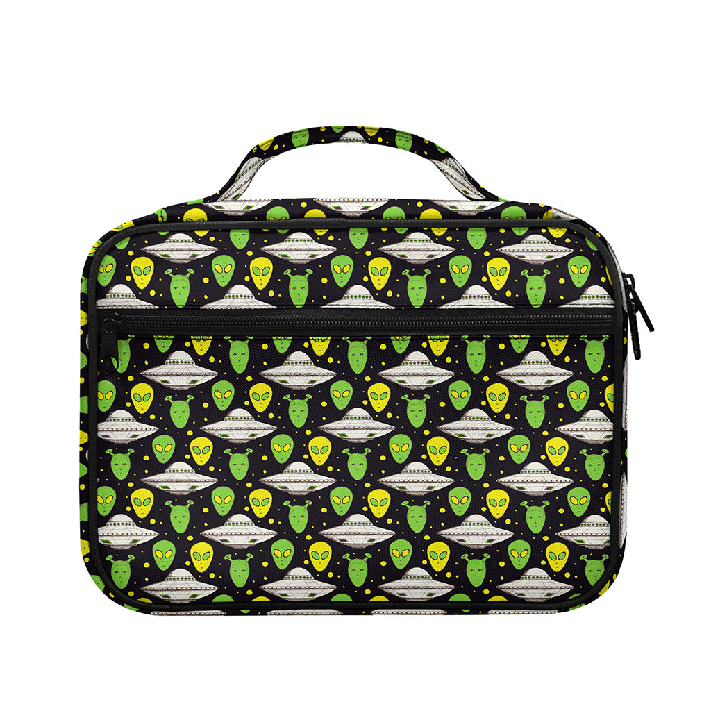 Green Alien UFO Space Print Briefcase Bible Bag