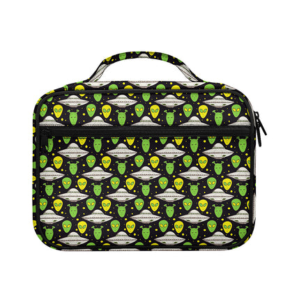 Green Alien UFO Space Print Briefcase Bible Bag