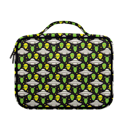 Green Alien UFO Space Print Briefcase Bible Bag