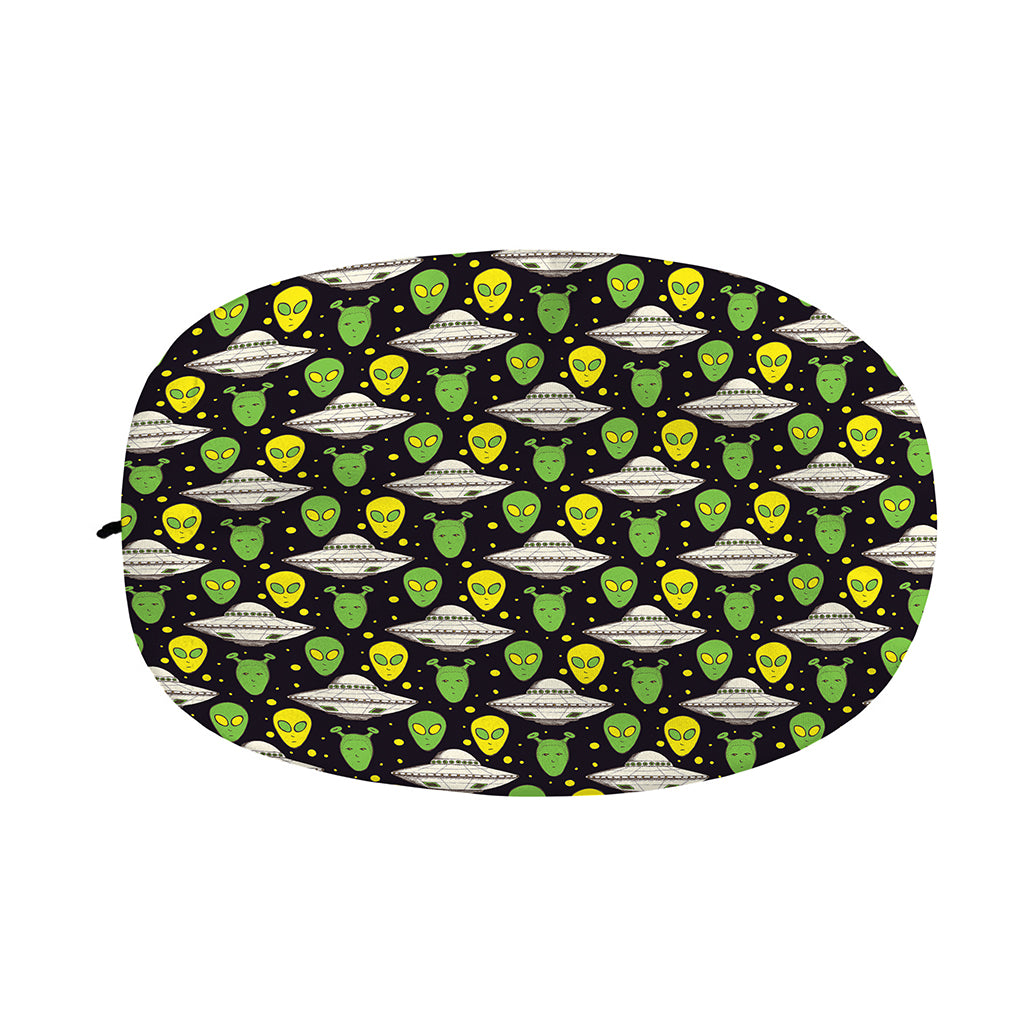 Green Alien UFO Space Print Car Side Mirror Covers