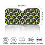 Green Alien UFO Space Print Car Windshield Sun Shade