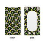 Green Alien UFO Space Print Changing Pad Cover