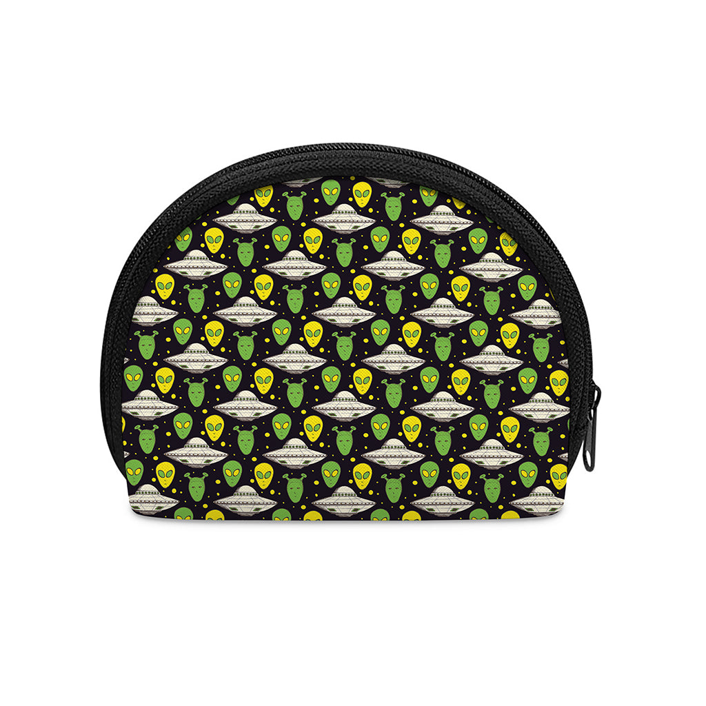 Green Alien UFO Space Print Coin Purse