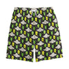 Green Alien UFO Space Print Cotton Shorts