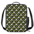 Green Alien UFO Space Print Crossbody Lunch Bag