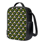 Green Alien UFO Space Print Crossbody Lunch Bag