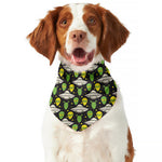 Green Alien UFO Space Print Dog Bandana