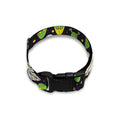 Green Alien UFO Space Print Dog Collar