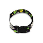 Green Alien UFO Space Print Dog Collar
