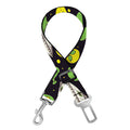 Green Alien UFO Space Print Dog Seat Belt