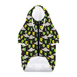 Green Alien UFO Space Print Dog Zip Up Hoodie