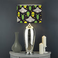 Green Alien UFO Space Print Drum Lamp Shade