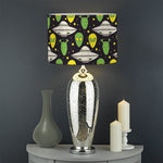 Green Alien UFO Space Print Drum Lamp Shade