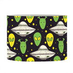 Green Alien UFO Space Print Drum Lamp Shade
