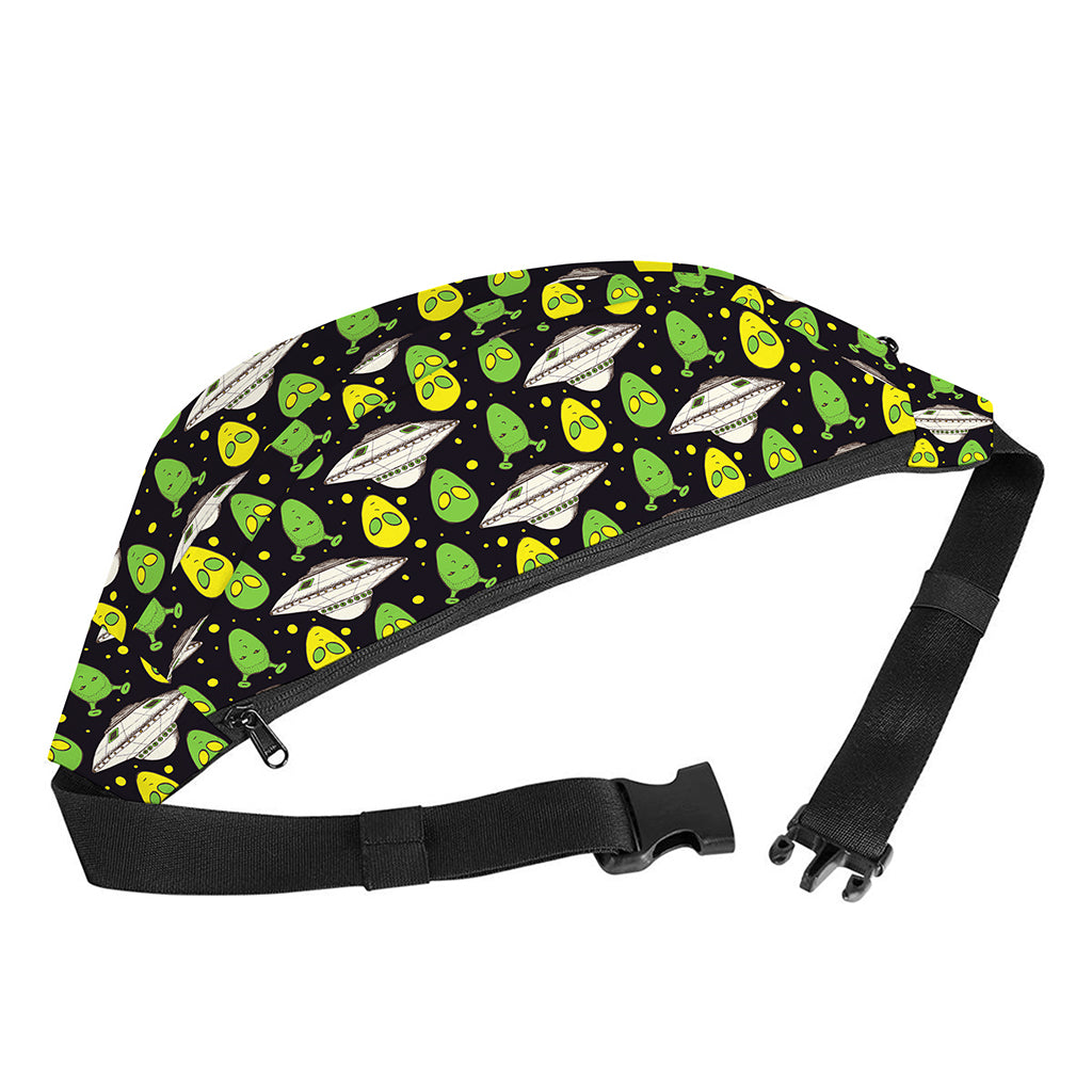 Green Alien UFO Space Print Fanny Pack