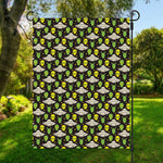 Green Alien UFO Space Print Garden Flag