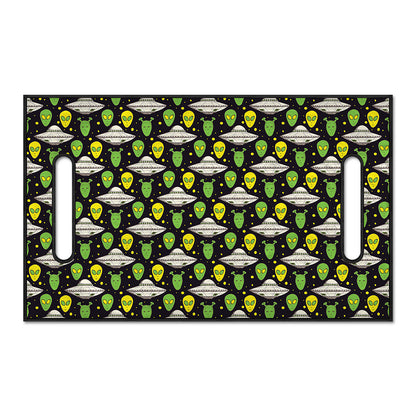 Green Alien UFO Space Print Golf Cart Seat Cover