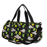 Green Alien UFO Space Print Gym Bag