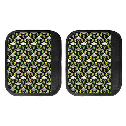 Green Alien UFO Space Print Handle Covers