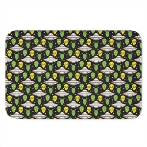 Green Alien UFO Space Print Indoor Door Mat