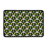 Green Alien UFO Space Print Kitchen Mat