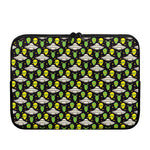 Green Alien UFO Space Print Laptop Sleeve