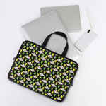 Green Alien UFO Space Print Laptop Sleeve With Handle