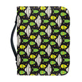 Green Alien UFO Space Print Leather Bible Cover