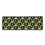 Green Alien UFO Space Print Long Kitchen Mat