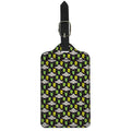 Green Alien UFO Space Print Luggage Tag