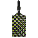 Green Alien UFO Space Print Luggage Tag