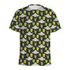 Green Alien UFO Space Print Men's Sports T-Shirt