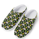 Green Alien UFO Space Print Mesh Casual Shoes