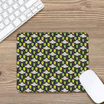 Green Alien UFO Space Print Mouse Pad