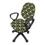 Green Alien UFO Space Print Office Chair Cover