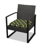 Green Alien UFO Space Print Outdoor Seat Cushion Cover