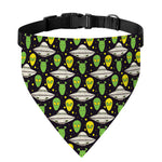 Green Alien UFO Space Print Over The Collar Dog Bandana